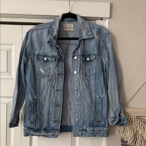 Madewell Light Blue Denim Oversized Jacket (Light Blue)